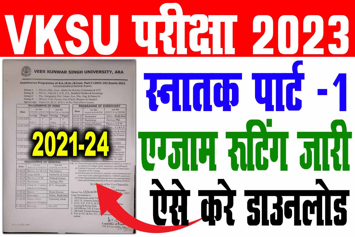 VKSU Part 1 Exam Routine Download 2021-24