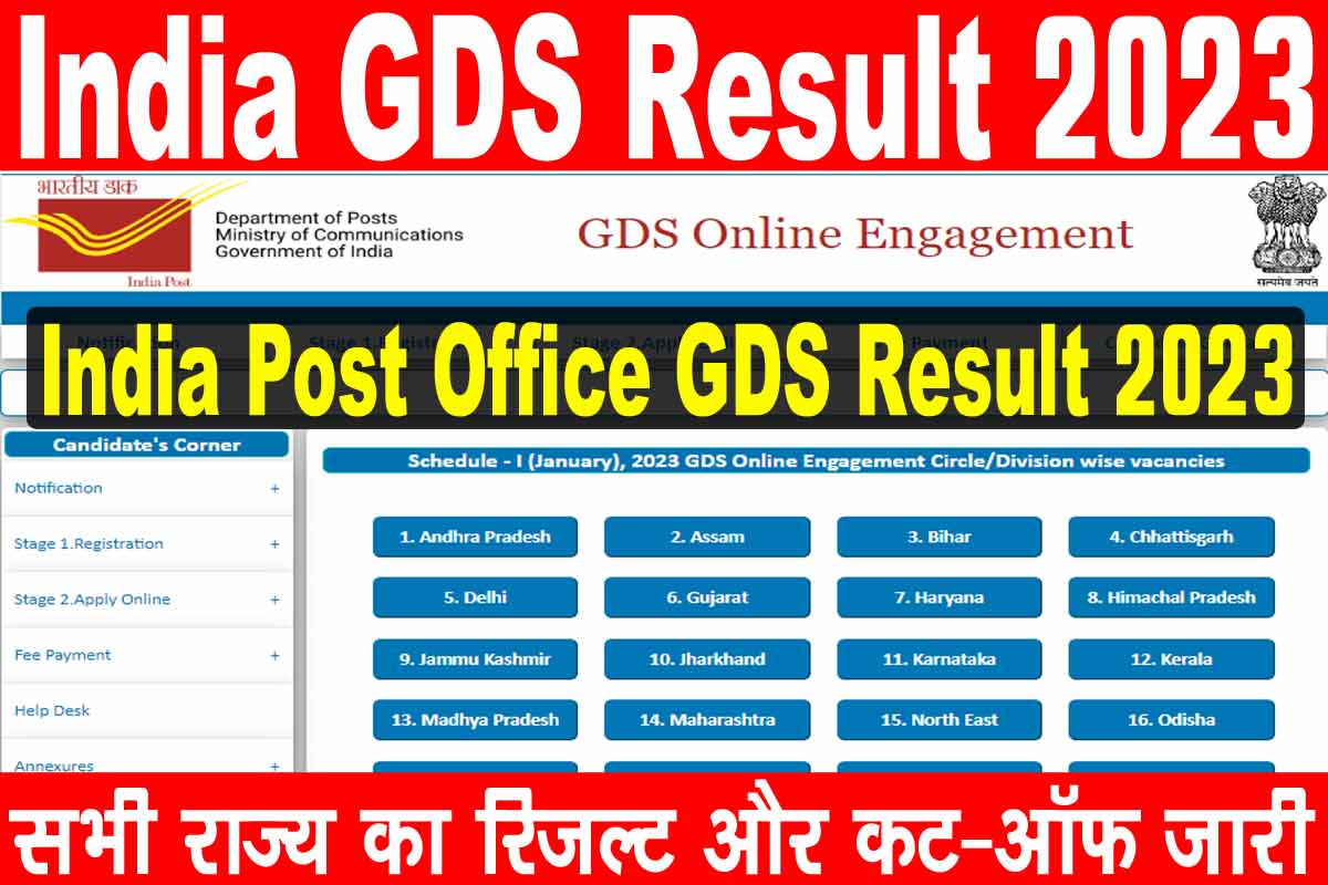 India Post Office GDS Result 2023