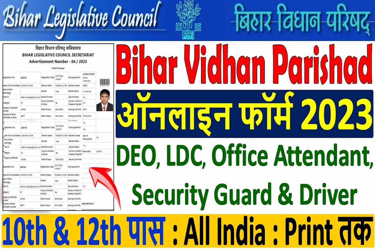 Bihar Vidhan Parishad Vacancy 2023