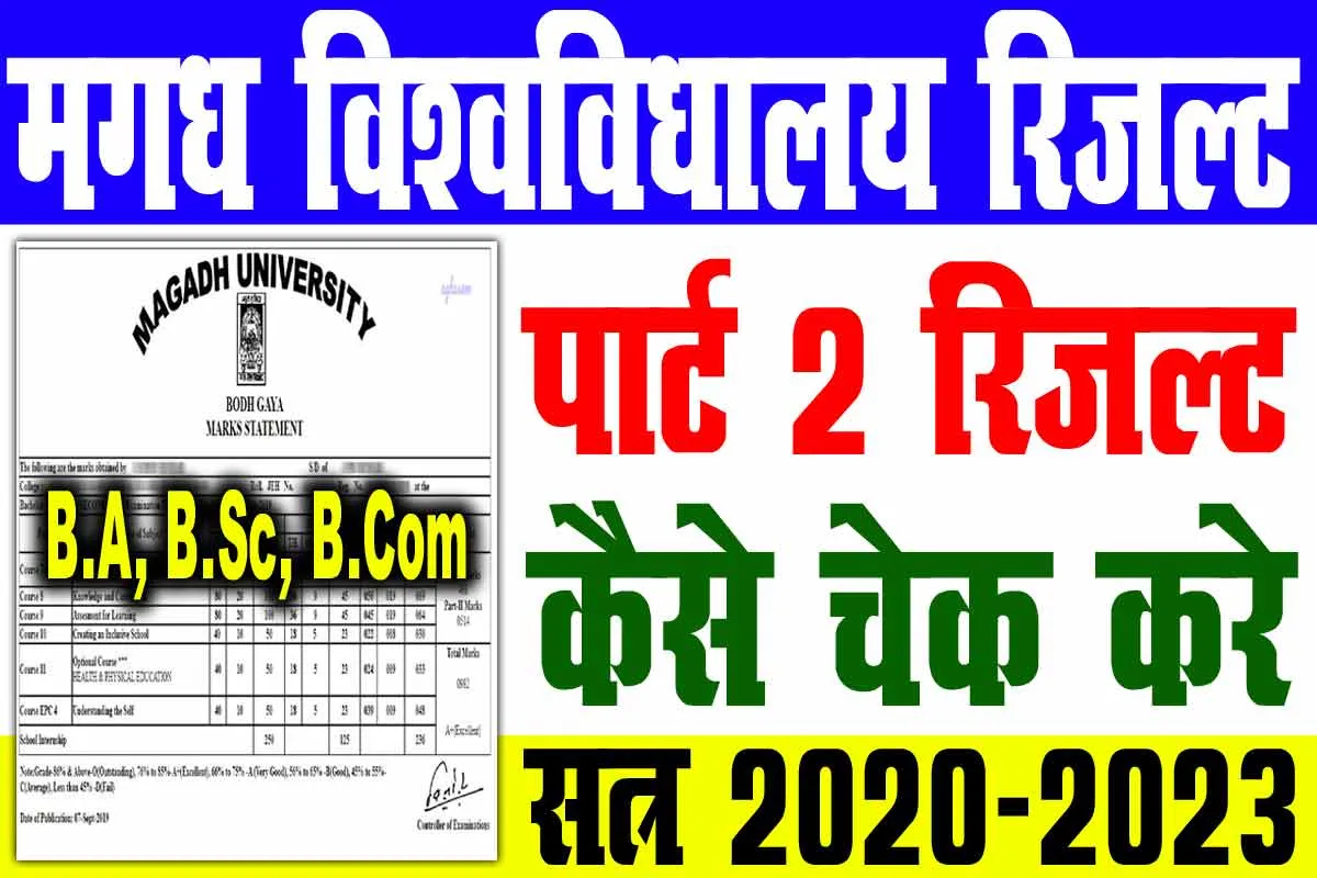 Magadh University Part 2 Result 2020-23