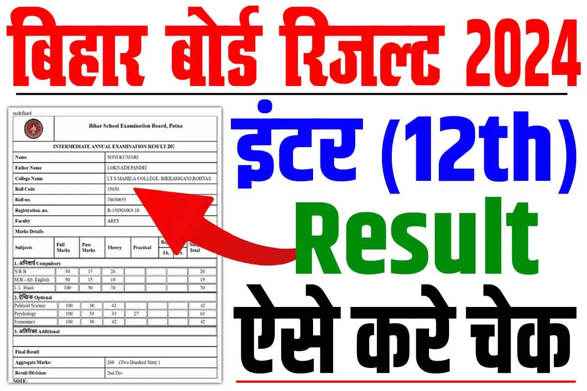 Bihar Board Inter Result 2024