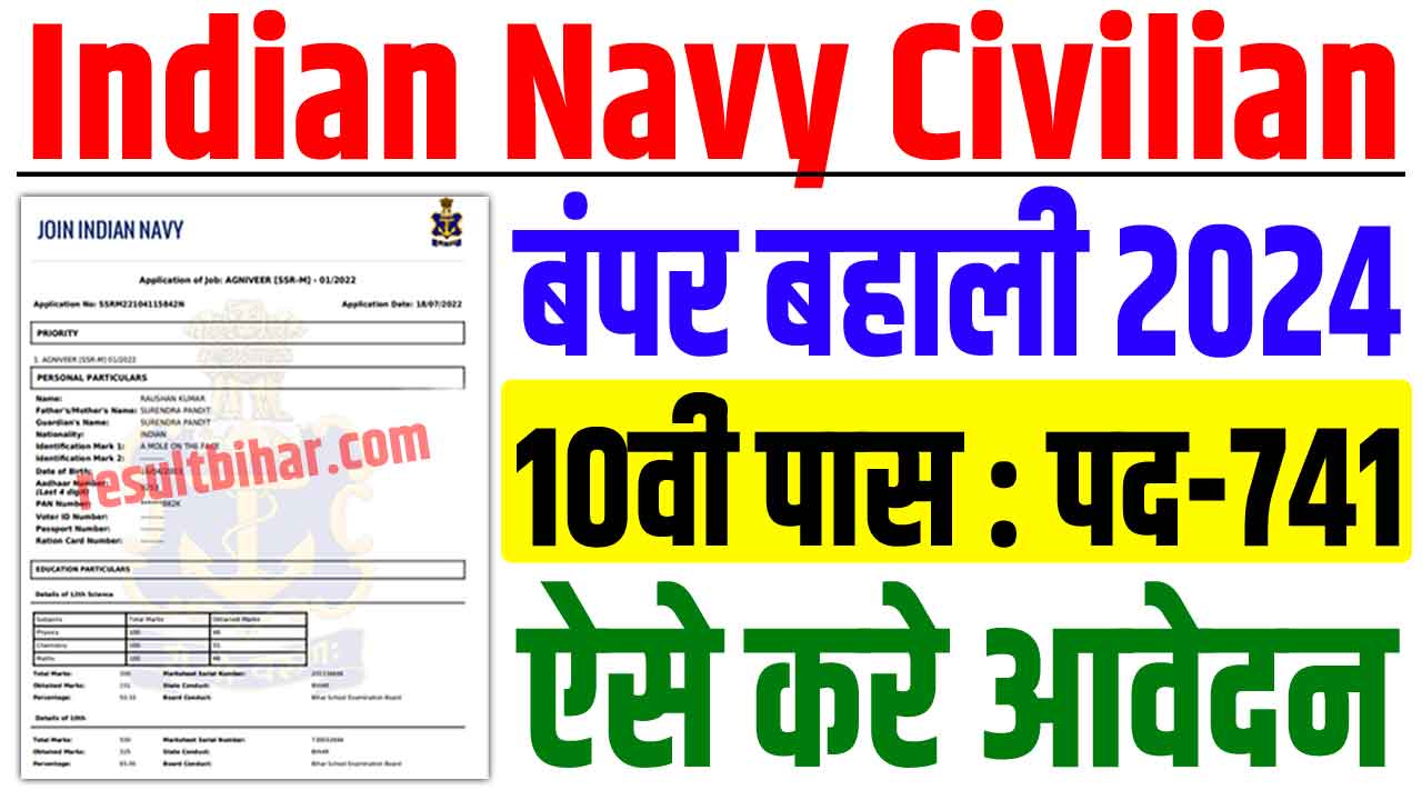 Indian Navy Civilian Recruitment 2024