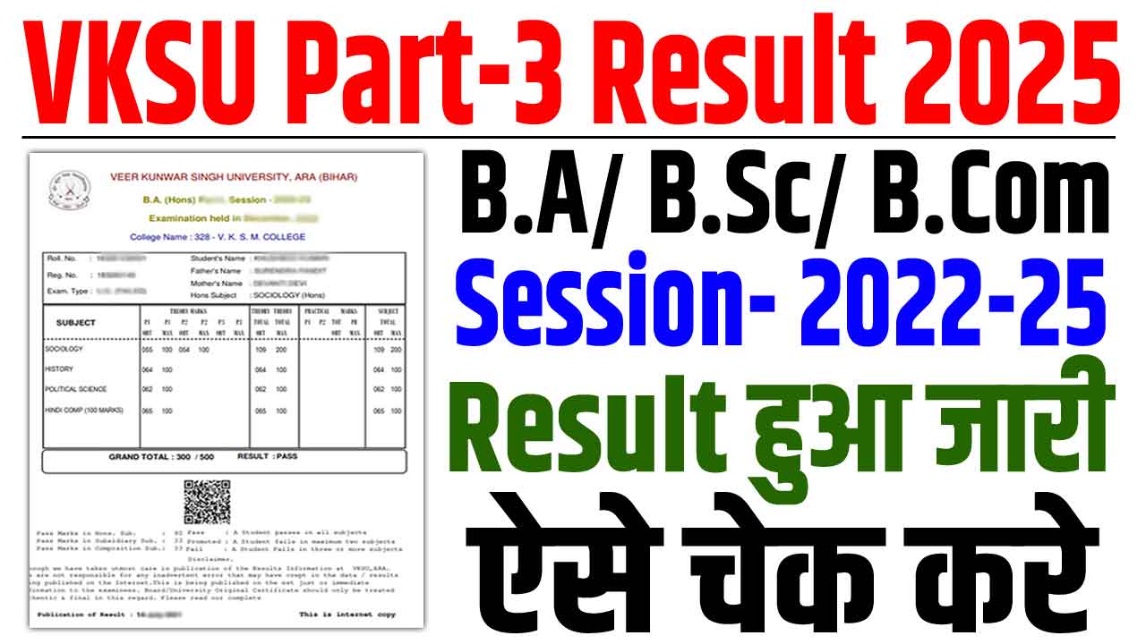 VKSU Part 3 Result 2022-25