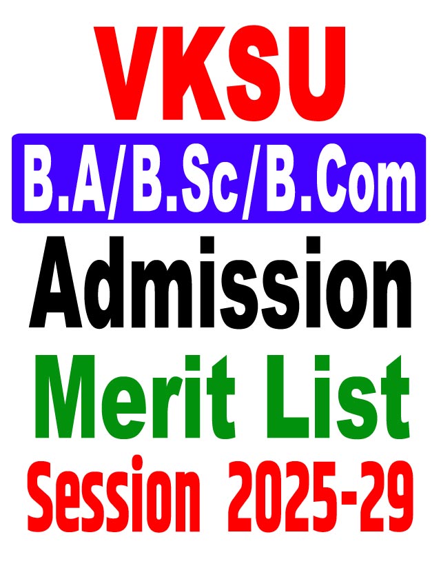 VKSU UG Merit List 2025-29