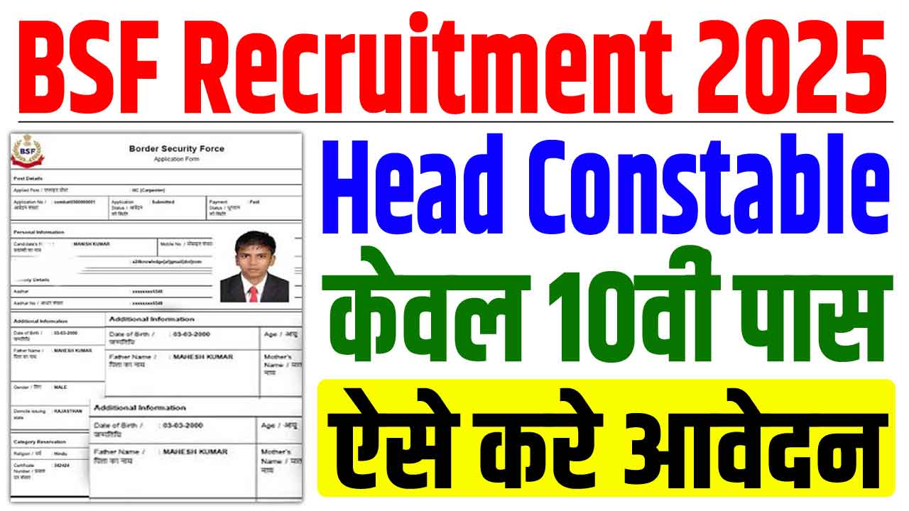 Bsf constable tradesman vacancy 2025