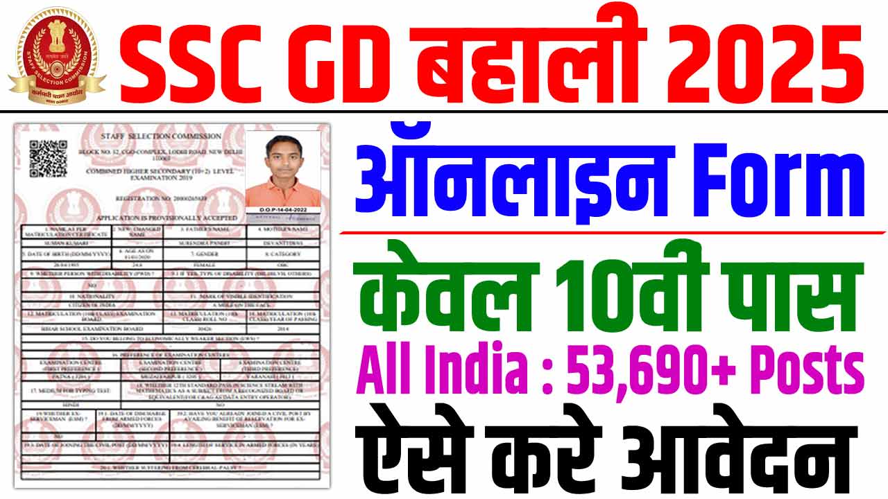 SSC GD Constable Vacancy 2025
