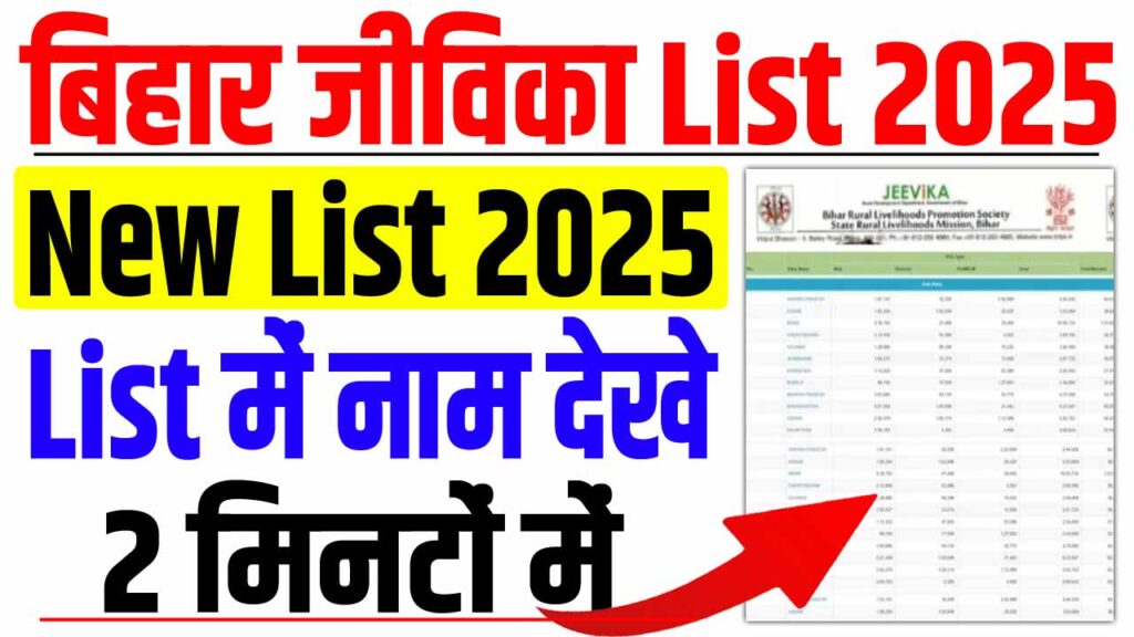 Bihar jeevika member list check 2025